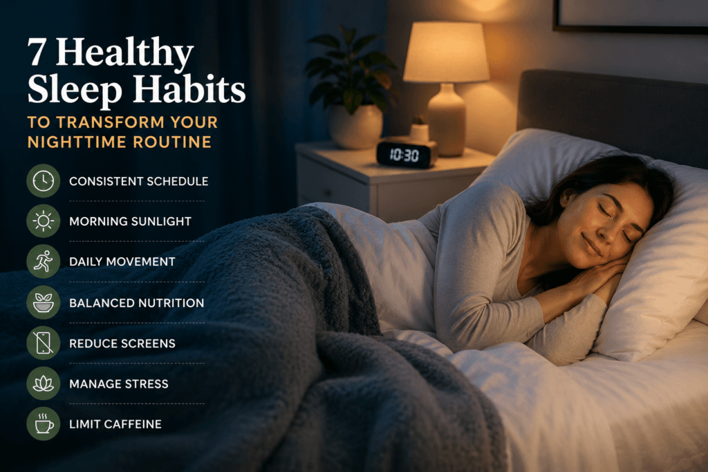 https://chatgpt.com/c/6a25cdf9-26c0-83ea-a11e-1f030273fa35#:~:text=Healthy%20sleep%20habits%20including%20a%20consistent%20sleep%20schedule%2C%20morning%20sunlight%2C%20reduced%20screen%20time%2C%20stress%20management%2C%20and%20a%20calming%20nighttime%20routine