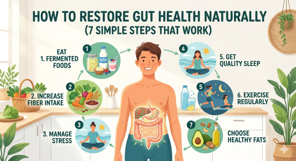 How to Restore Gut Health Naturally (7 Simple Steps That Work)