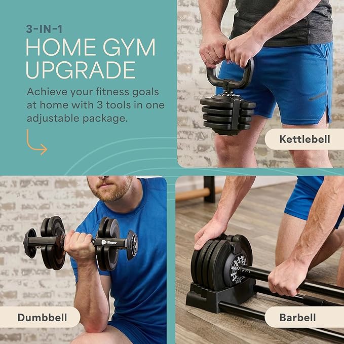 Lifepro Adjustable Dumbbells Set for Home Fitness - Image 2