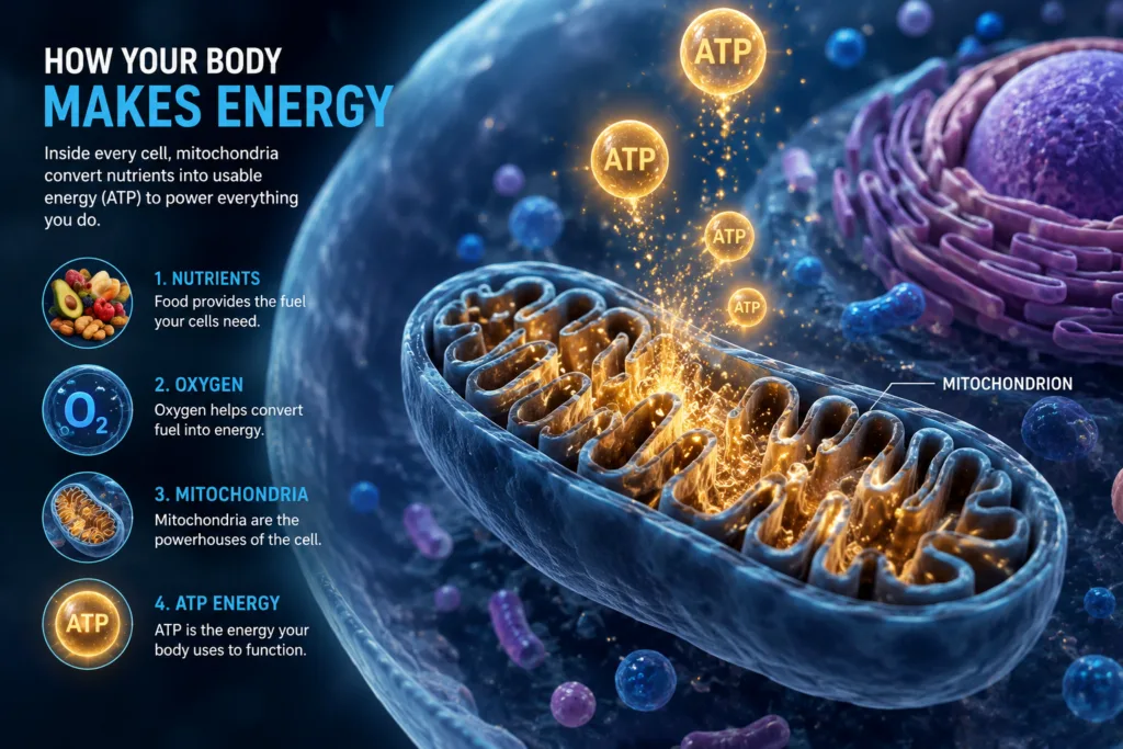 how the body produces energy naturally