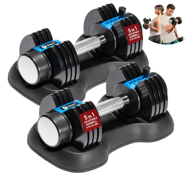 LifePro PowerFlow Plus adjustable dumbbell set for home strength training
