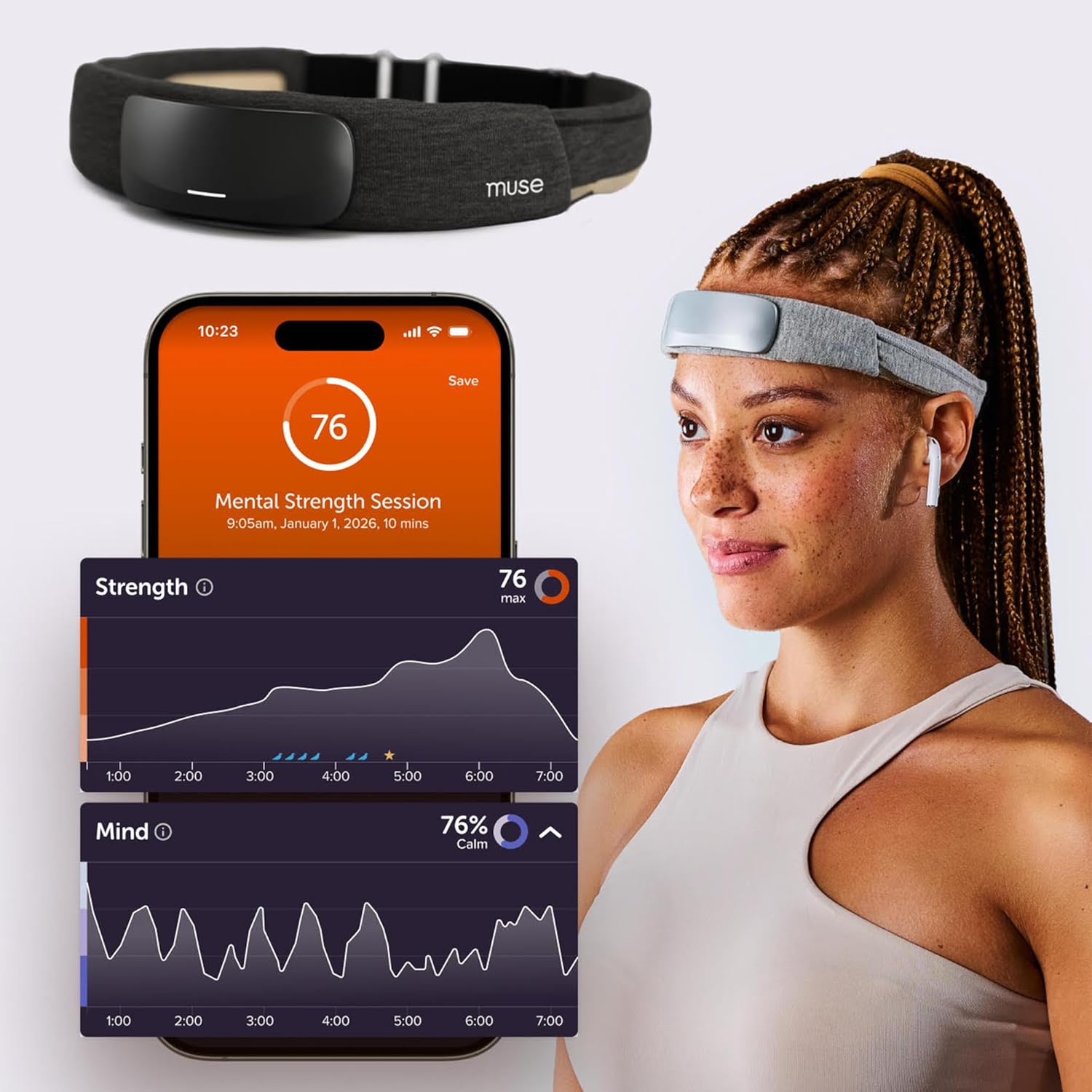 Muse S Athena Brain Sensing Headband for Sleep, Focus & Meditation