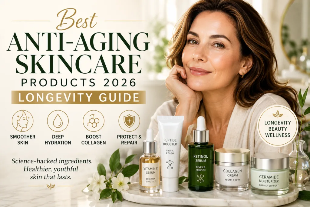 Mature woman with healthy-looking skin following a simple skincare routine