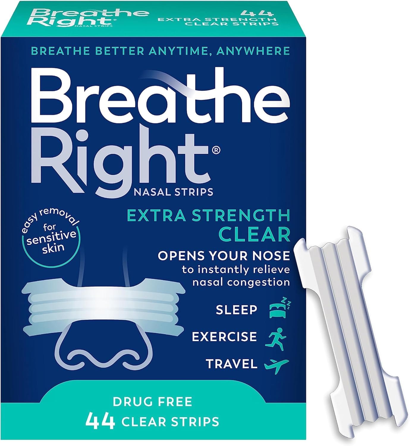 Breathe Right Nasal Strips for Sleep Support