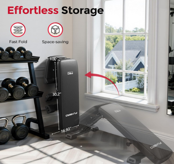 Flybird Adjustable Weight Bench for Home Strength Training - Image 7