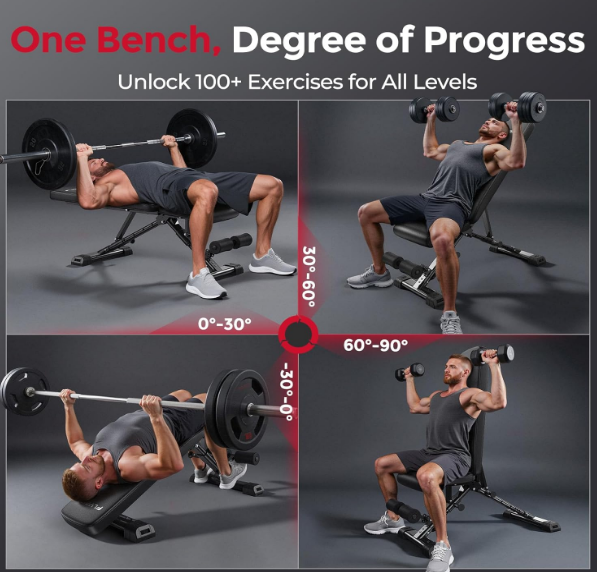 Flybird Adjustable Weight Bench for Home Strength Training - Image 3