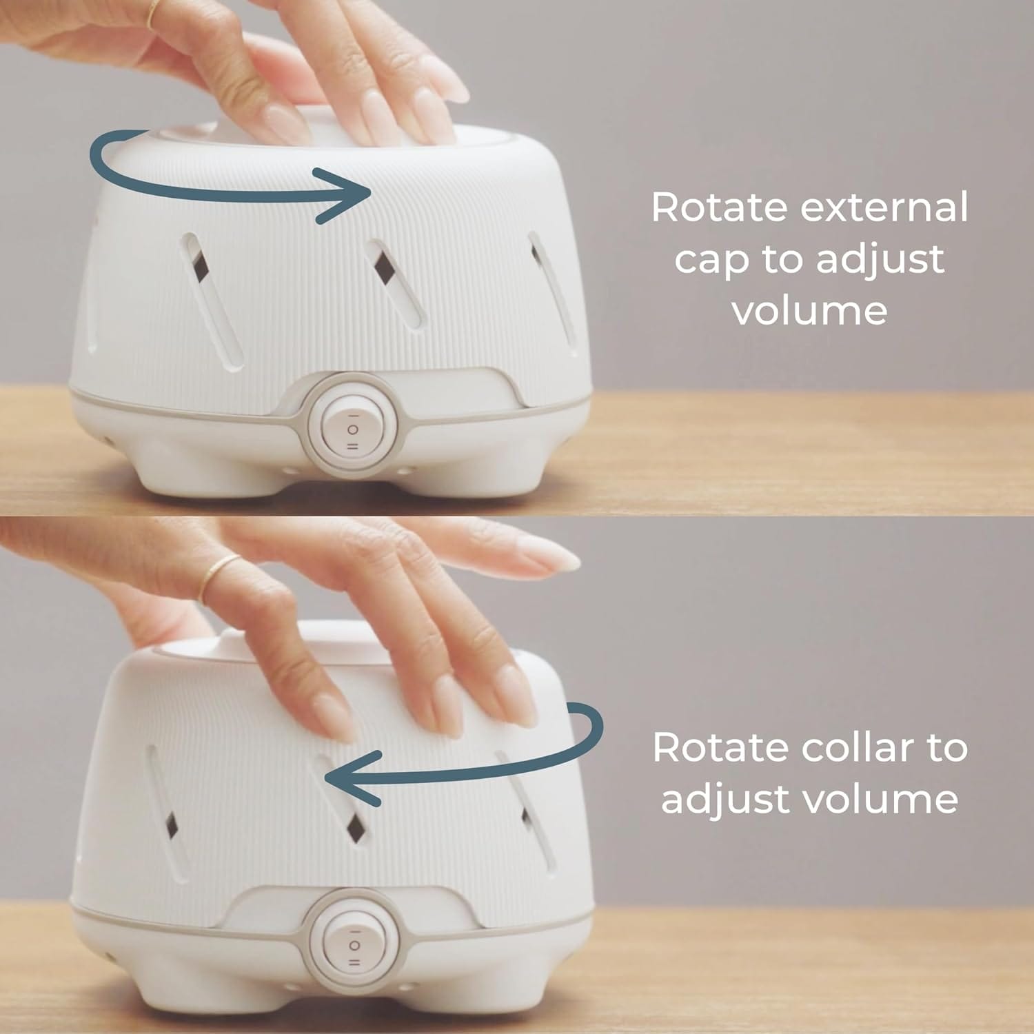rorare external cap to adjust volume