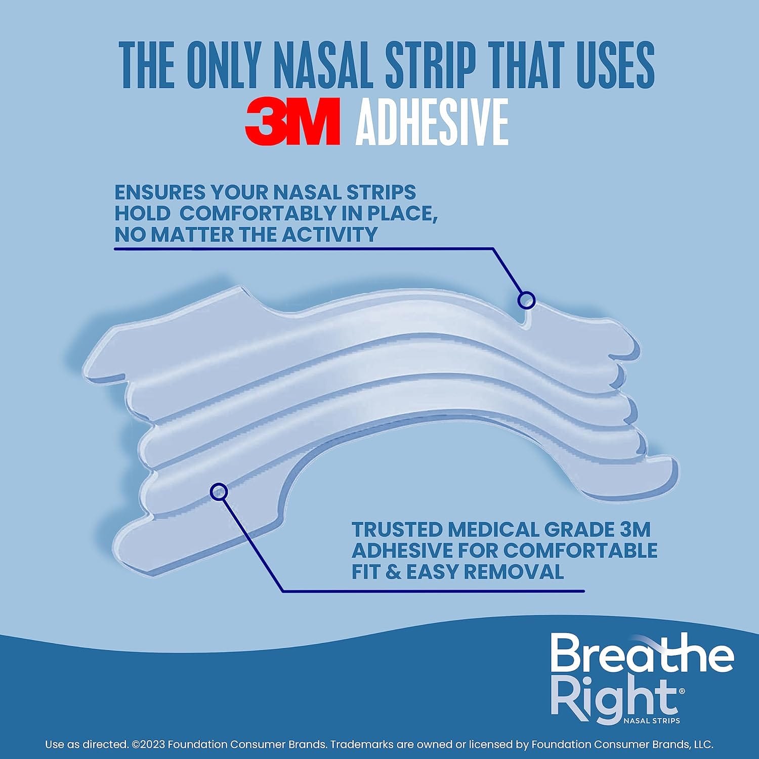 the only nasal strip that uses 3m adhesive