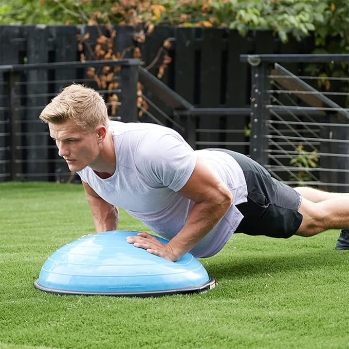 A man working out at the garden
