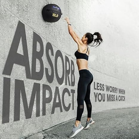 Yes4All Wall Ball, Soft Leather Weighted Iron Sand Ball for Dynamic Multifunctional