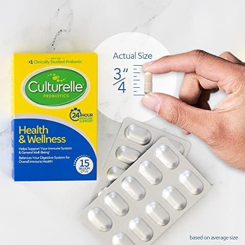 Culturelle Daily Probiotic pills actual size
