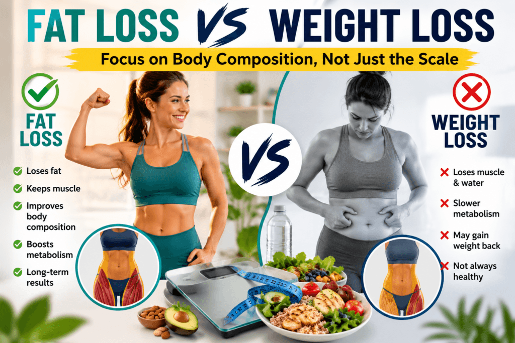 Difference between body fat loss and overall weight loss