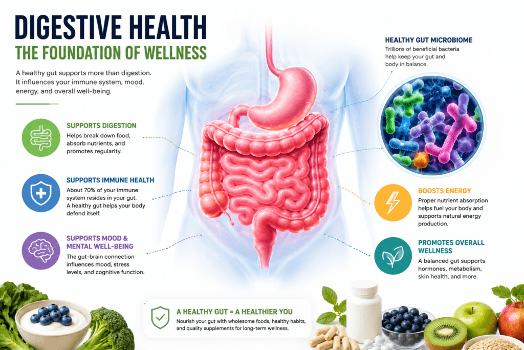 digestive health and gut microbiome
