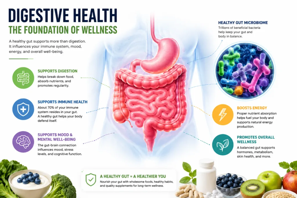 digestive health and gut microbiome