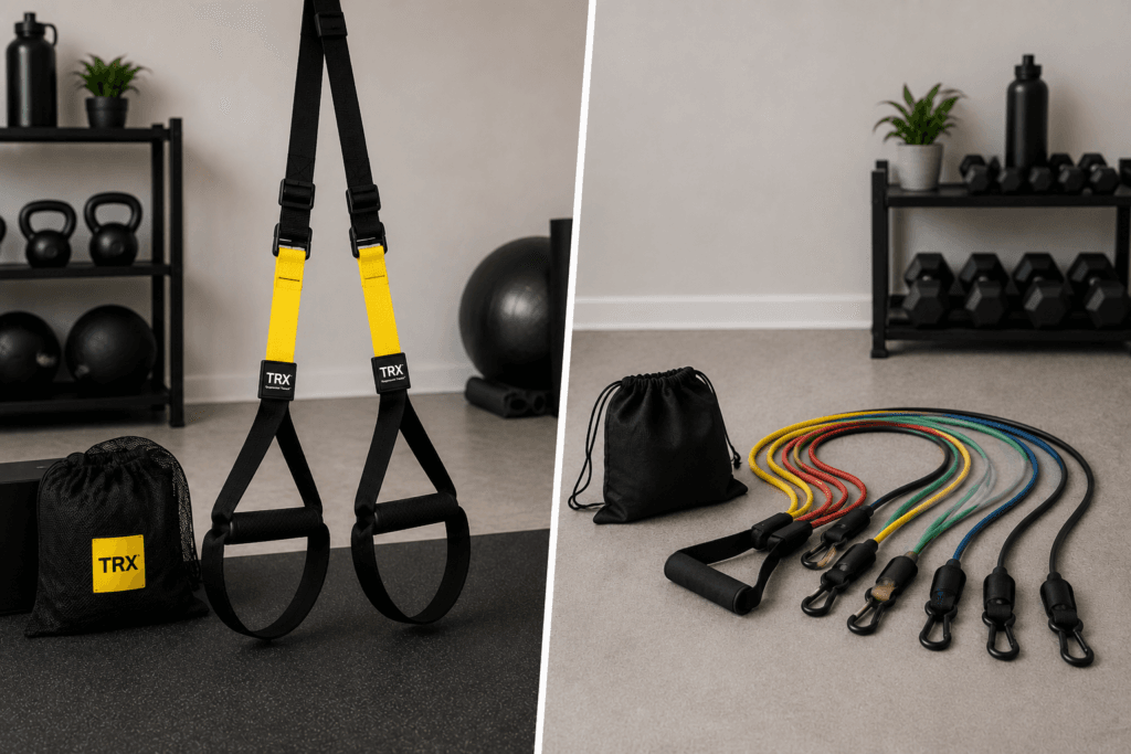 TRX Suspension Trainer compared with resistance bands