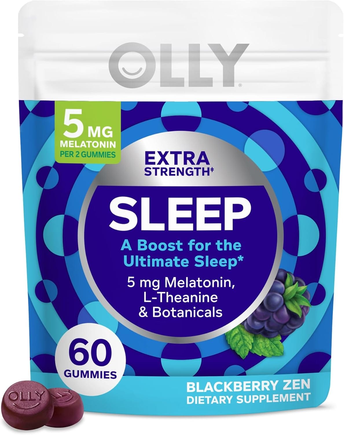 OLLY Extra Strength Sleep Gummy, Occasional Sleep Support Supplement