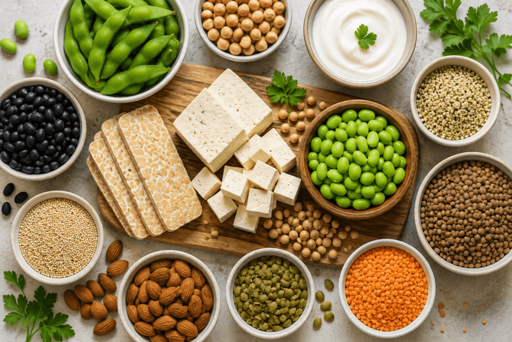 Common plant-based protein foods