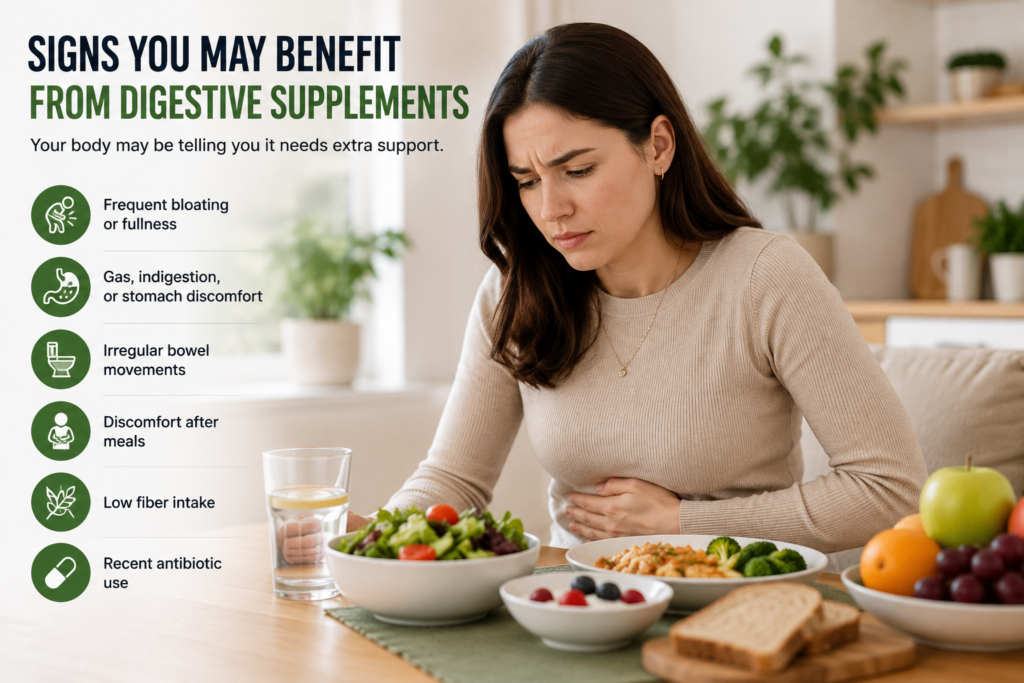 signs you may need digestive supplements