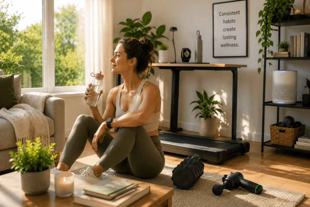Healthy lifestyle supported by practical wellness products