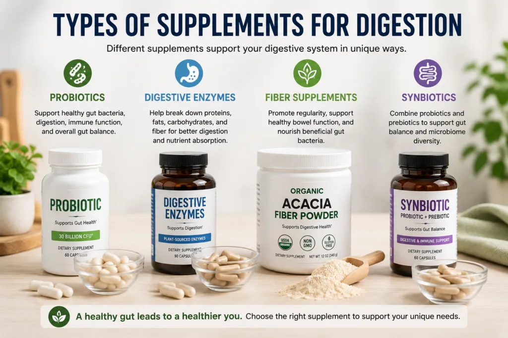 types of digestive supplements