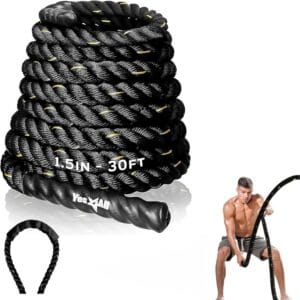 Yes4All 1.5/2 Inch Battle Ropes with Extra Protective Sleeve