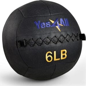 Yes4All Wall Ball, Soft Leather Weighted Iron Sand Ball