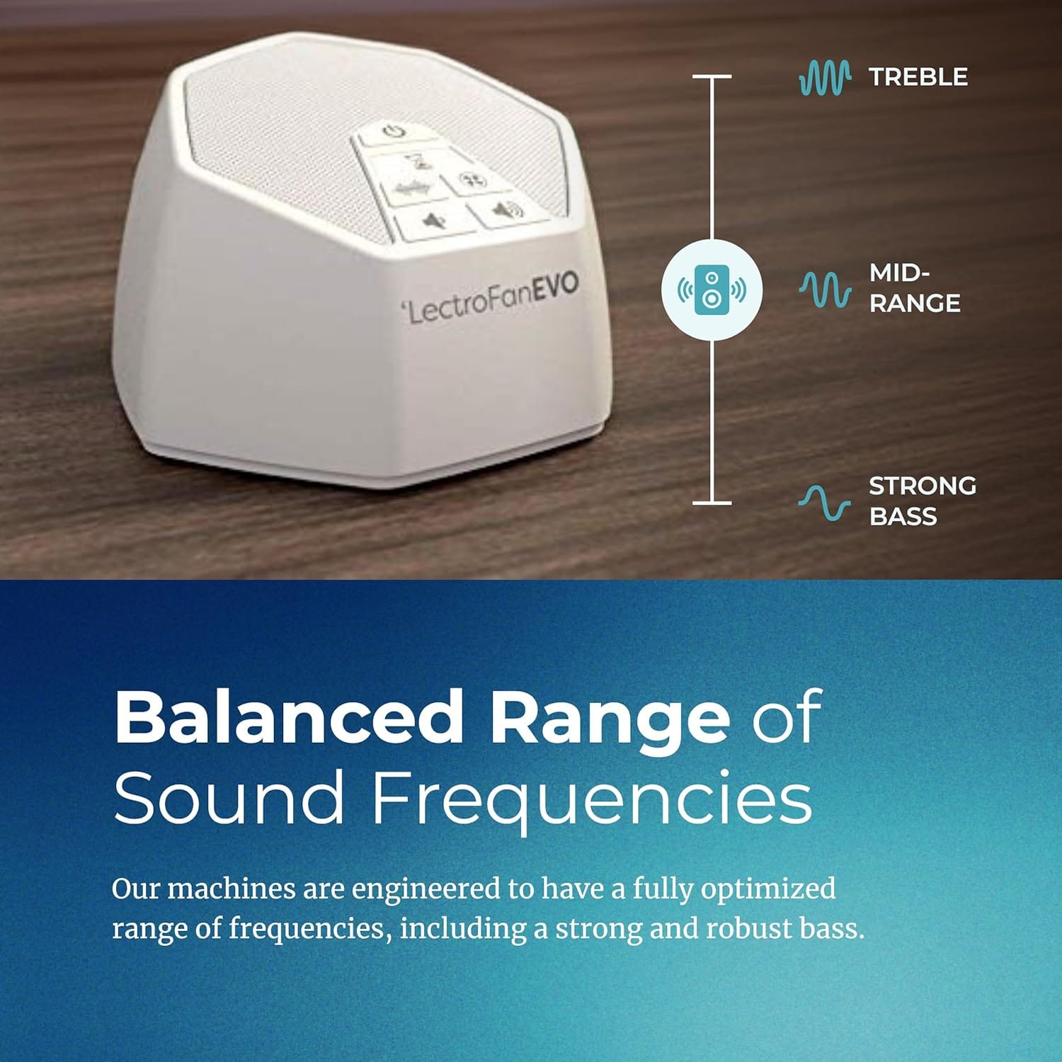 balanced range of sounf frequencies