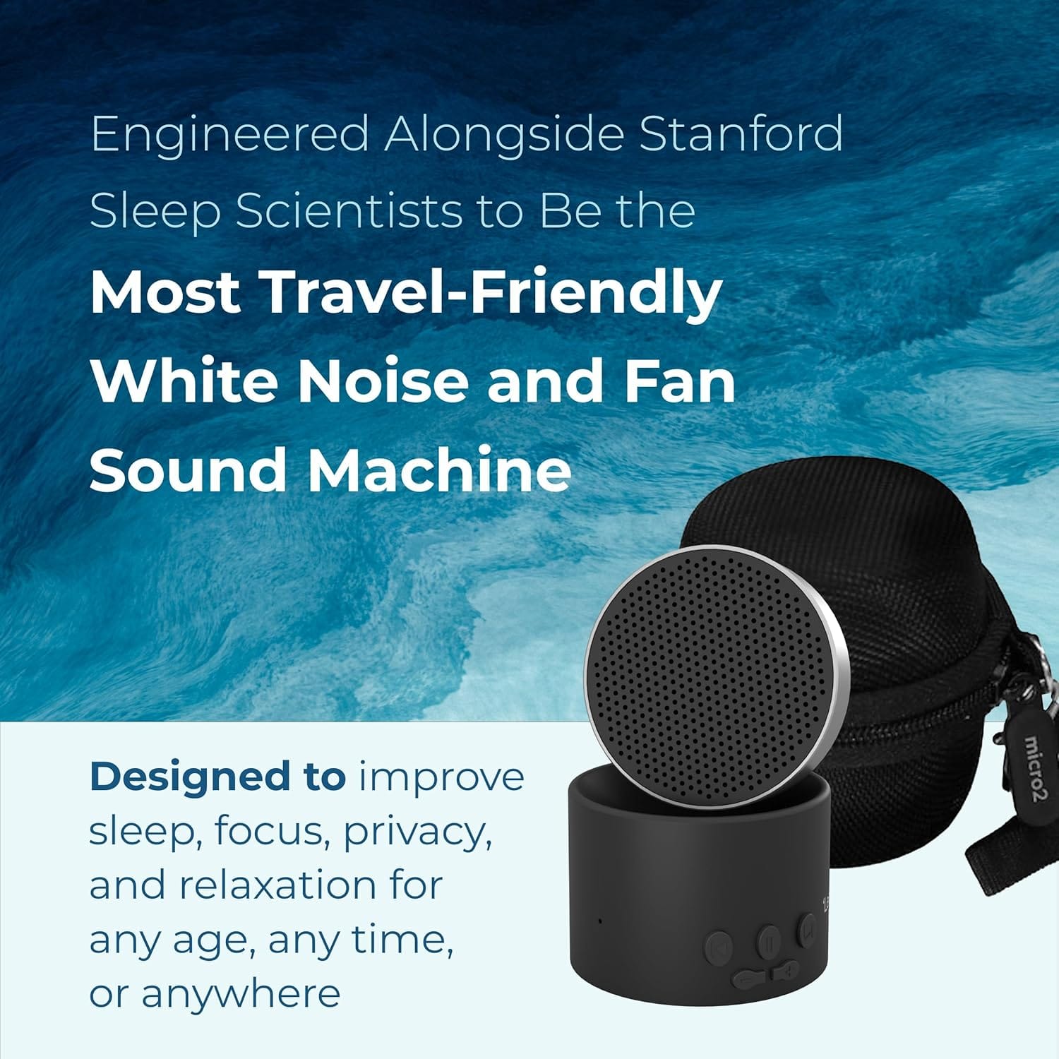 most travel friendly whit noise