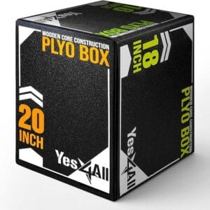 Yes4All 3-in-1 Soft-Padded Plyo Box With Wooden Core