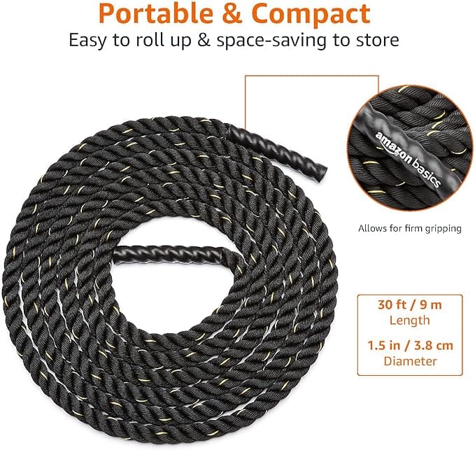 Amazon Basics Battle Rope for Home Workouts - Image 4