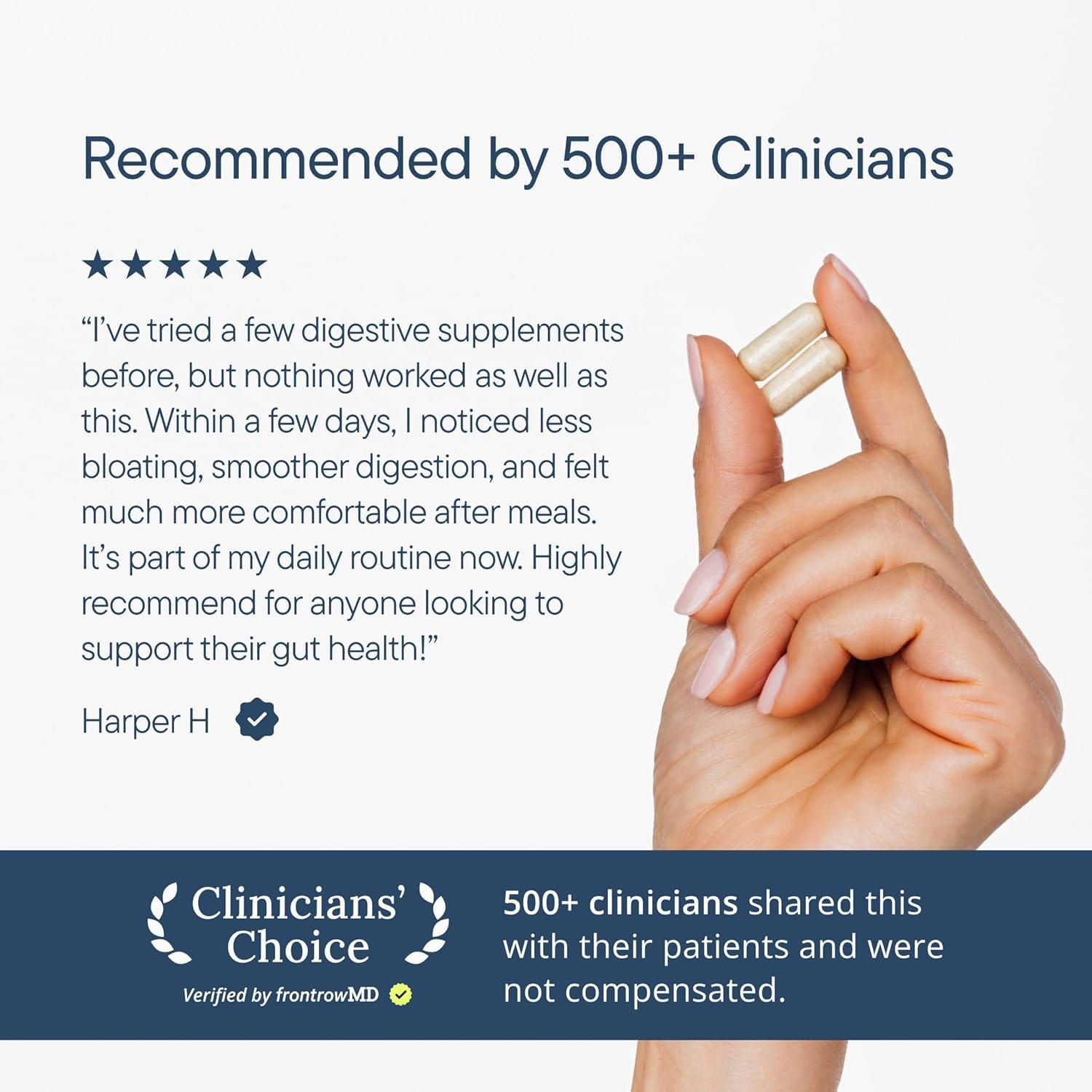 recommeded by more 500 clinicians