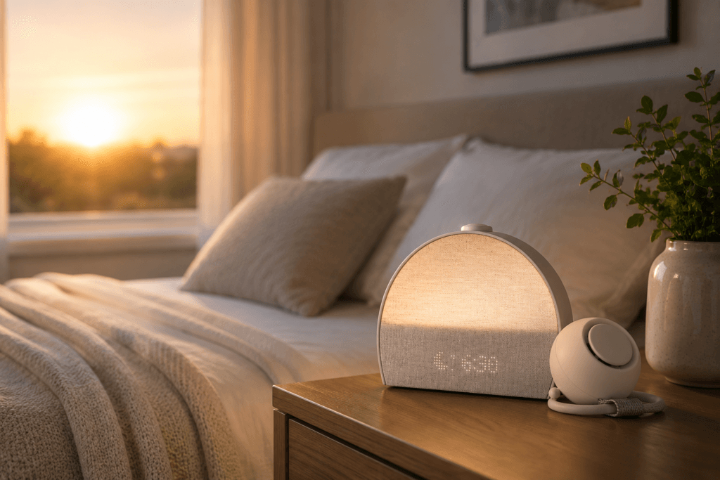 Smart sleep device with sunrise alarm feature
