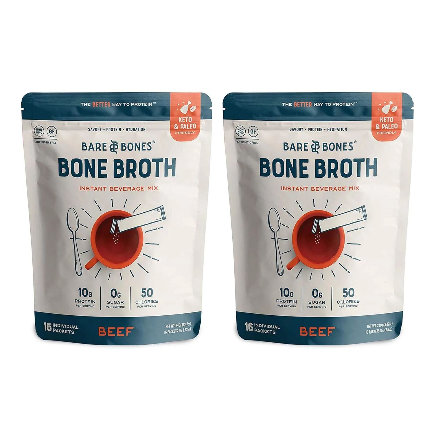 Bare Bones Beef Bone Broth Instant Powdered Mix