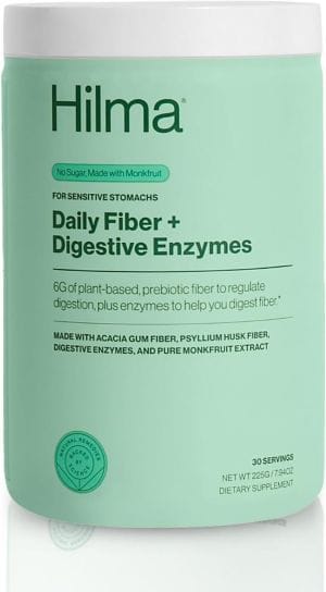 hilma daily fiber + digestive enzymes