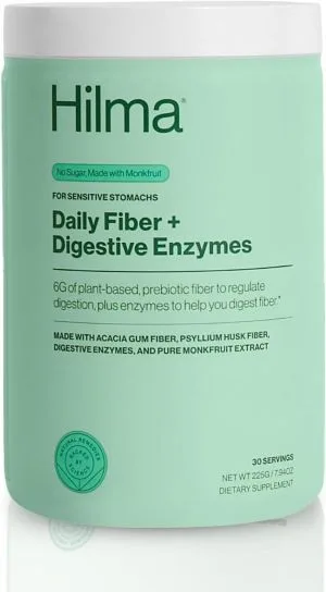 hilma daily fiber + digestive enzymes