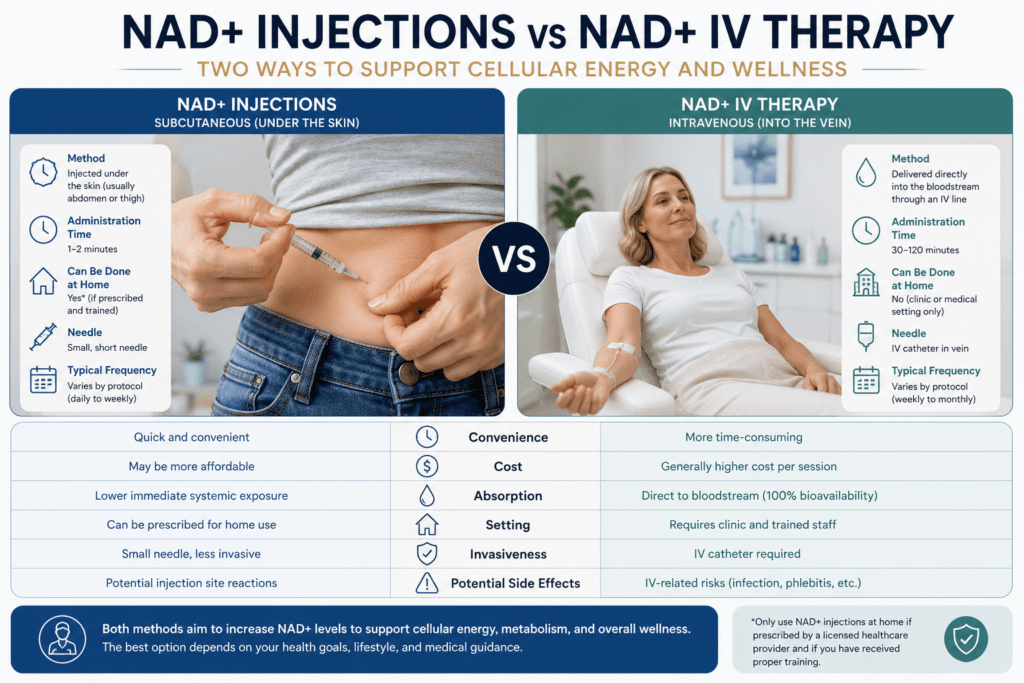 nad injections vs nad iv therapy