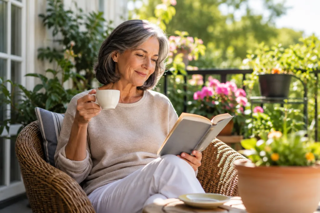 Confident woman over 60 enjoying a healthy and fulfilling lifestyle