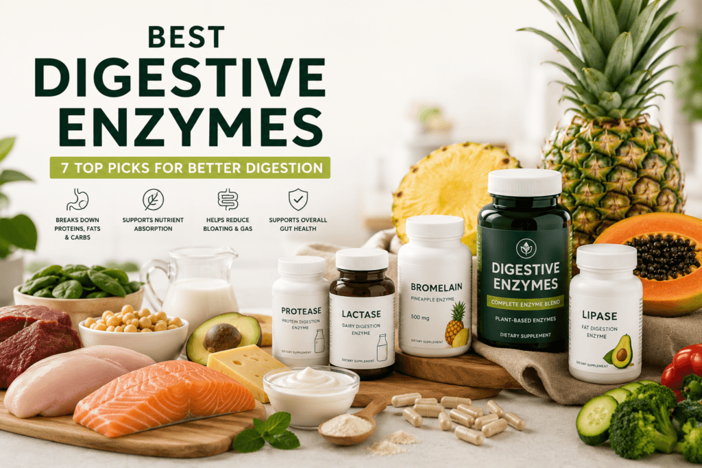 Best digestive enzymes guide with supplement capsules and enzyme comparison