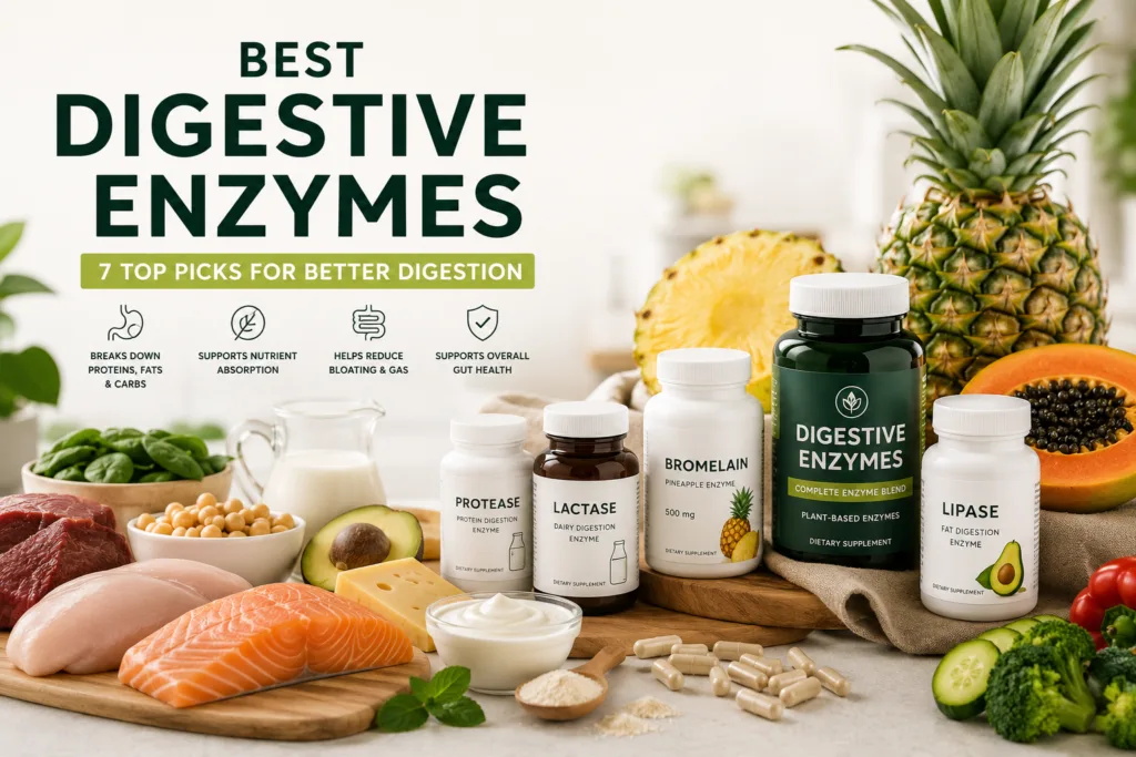 Best digestive enzymes guide with supplement capsules and enzyme comparison