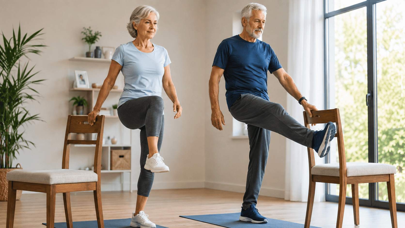 Balance exercises for seniors to improve mobility and stability