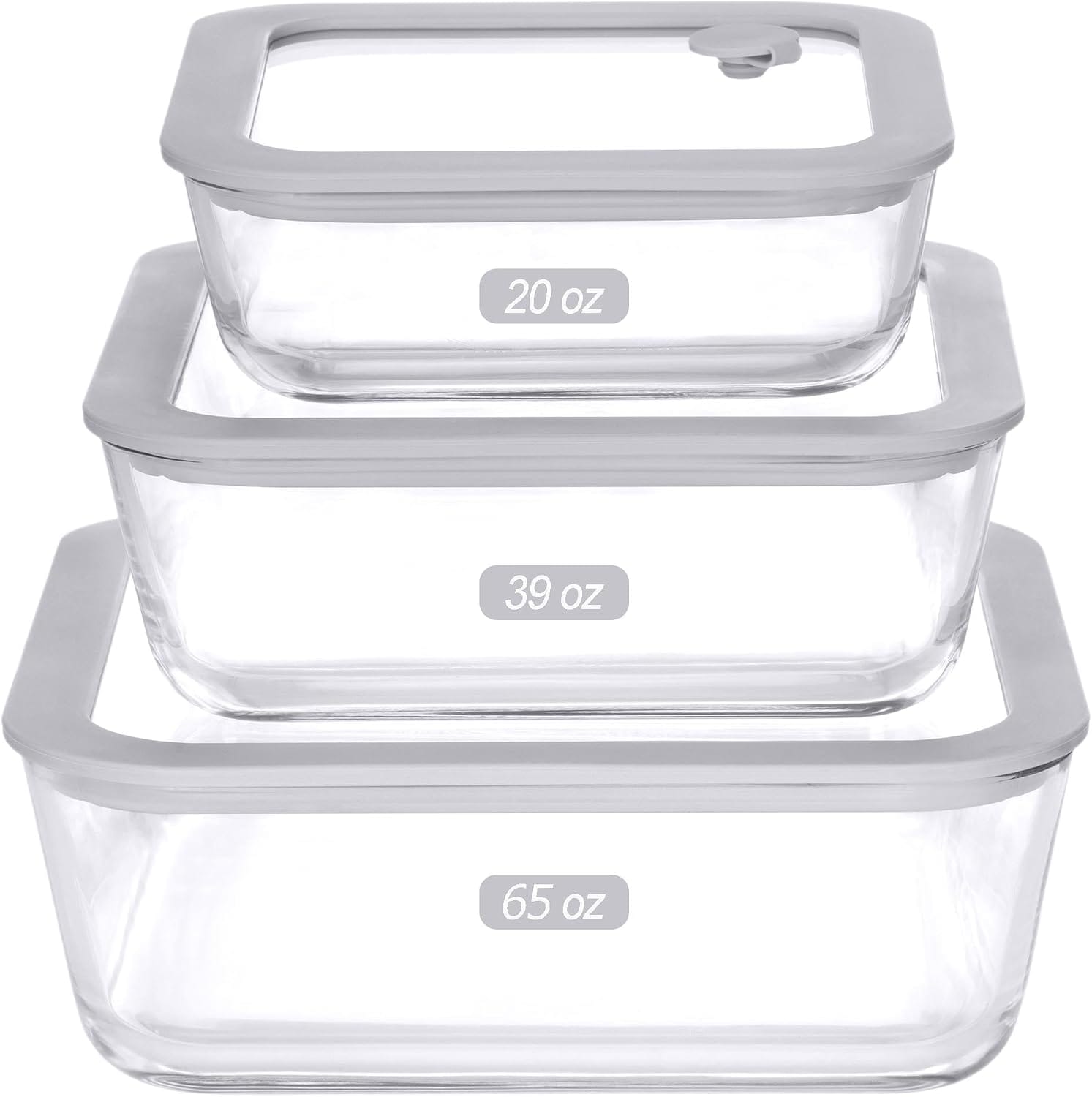 EcoEvo glass food storage containers with glass lids