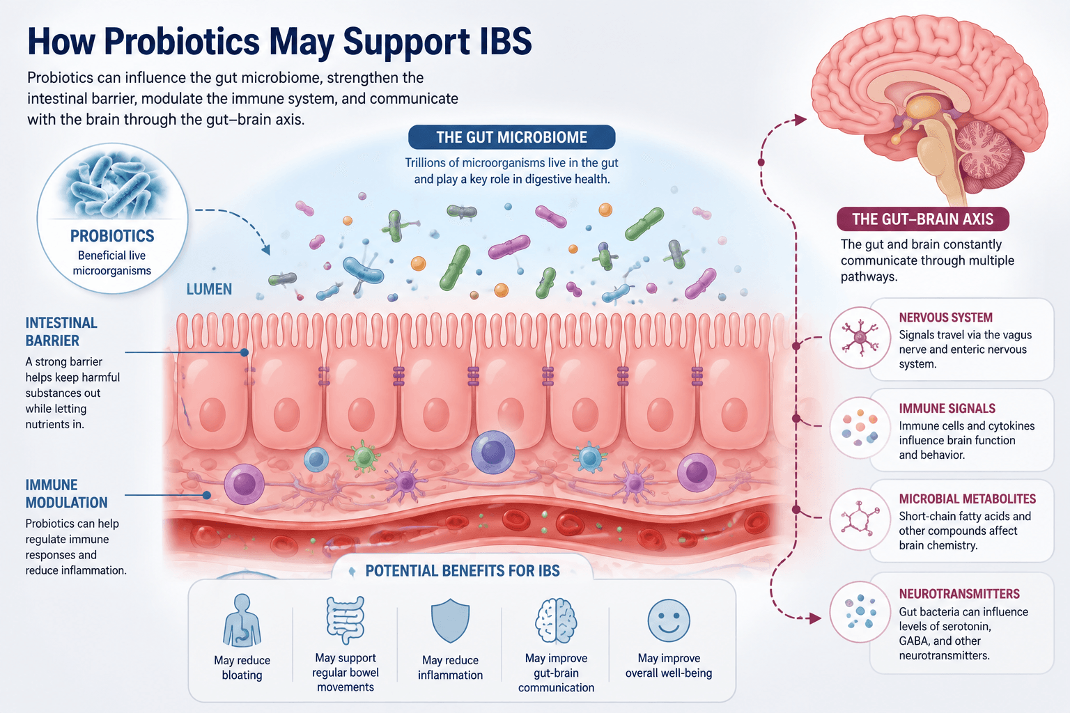 How probiotics may affect the gut microbiome in IBS