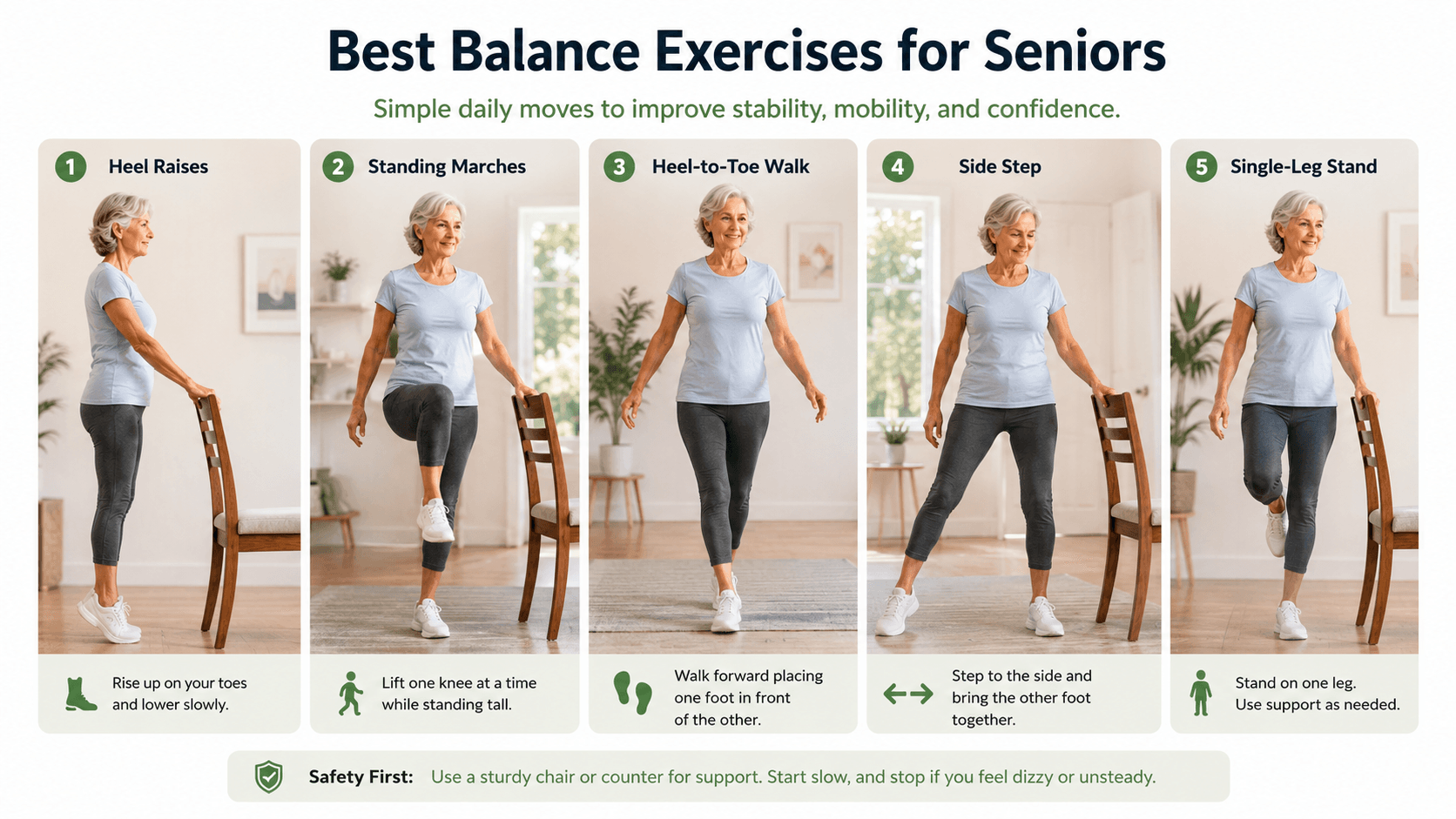 Best balance exercises for seniors at home