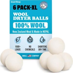 Smart Sheep 100% Wool Dryer Balls (6-Pack)
