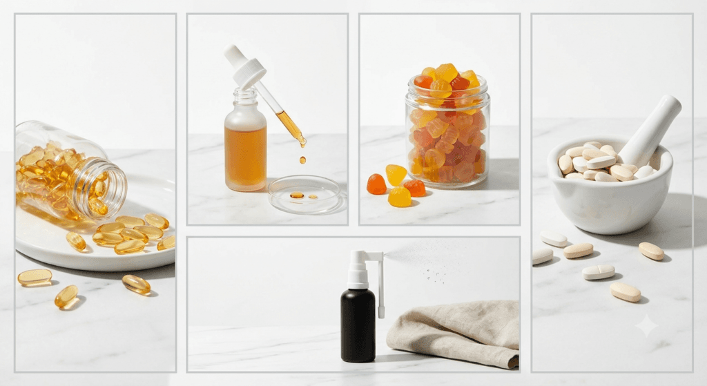 vitamin D3 softgels drops gummies and spray