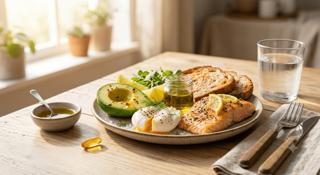 taking vitamin D3 with food containing healthy fats