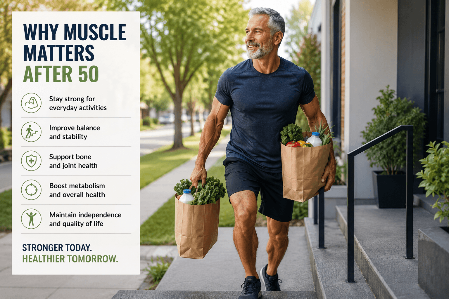 Maintaining muscle and strength after 50 for healthy aging