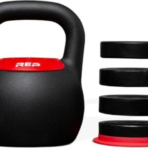 REP Fitness adjustable kettlebell with removable weight plates