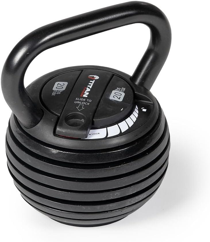 Titan Fitness adjustable kettlebell for value-focused home workouts