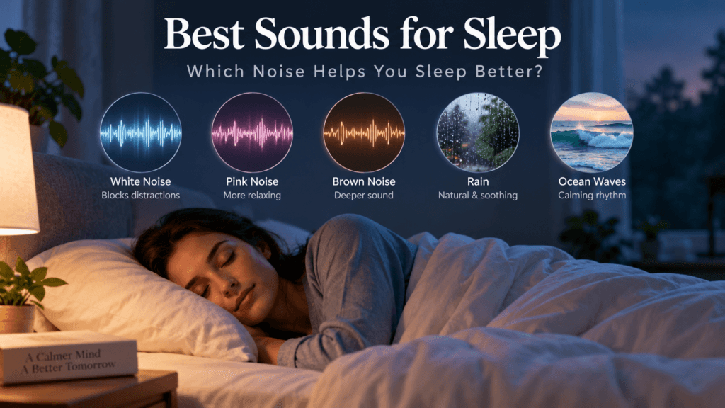 best sounds for sleep including white pink and brown noise